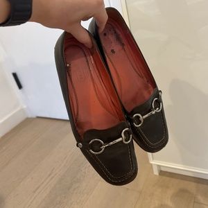 Coach🐎Dorie Horsebit Loafer, Brown Leather Coral Interior Silver hardware